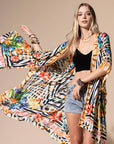 Urbanista Kimono Sunset Glow / OS Tropical Animal Print Kimono