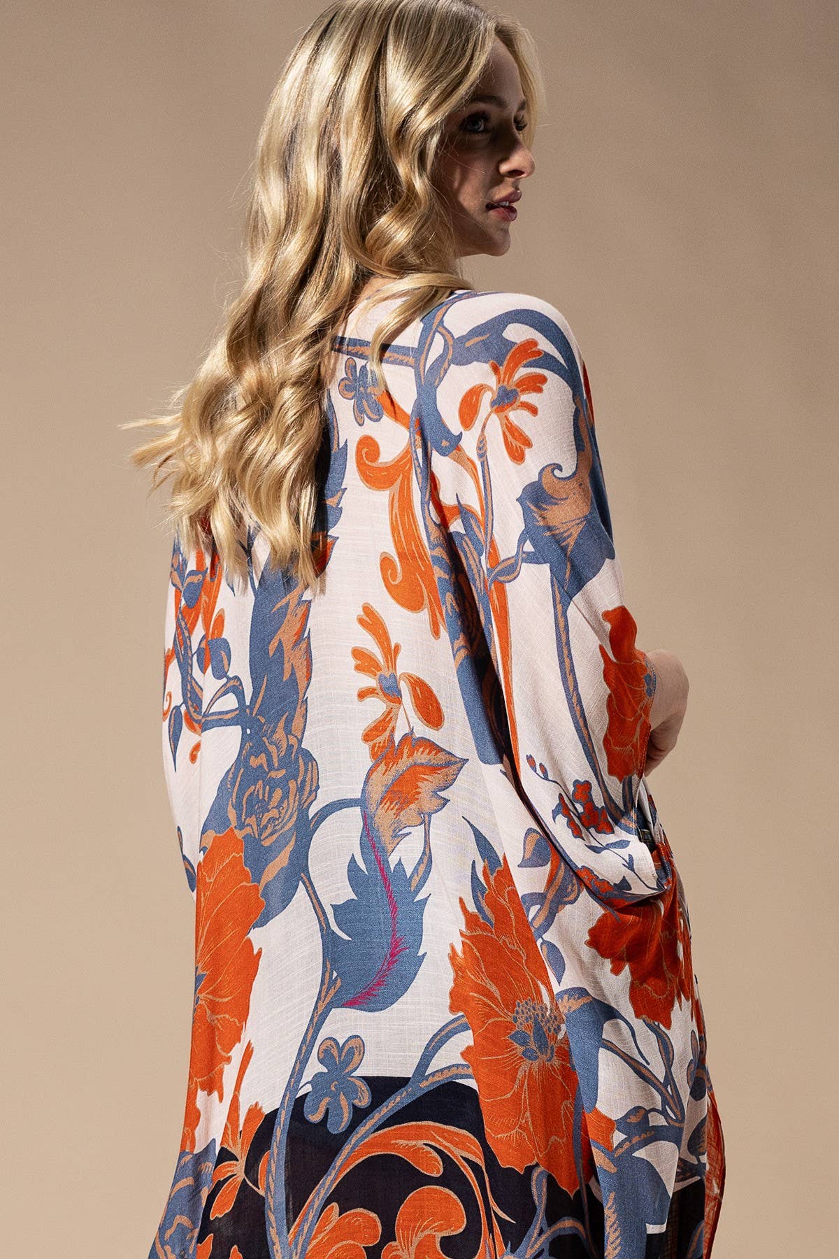 Urbanista ORANGE BLUE MULTI Orange Blue Multi Kimono