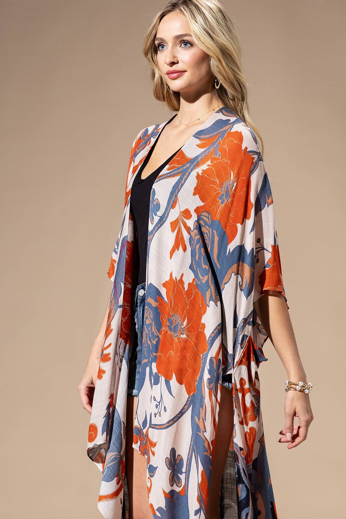 Urbanista ORANGE BLUE MULTI Orange Blue Multi Kimono