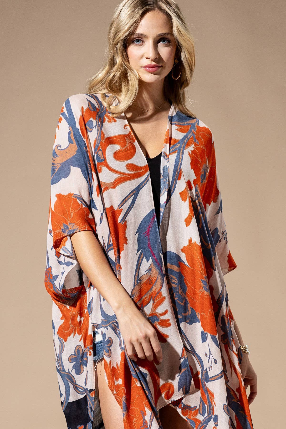 Urbanista ORANGE BLUE MULTI Orange Blue Multi Kimono