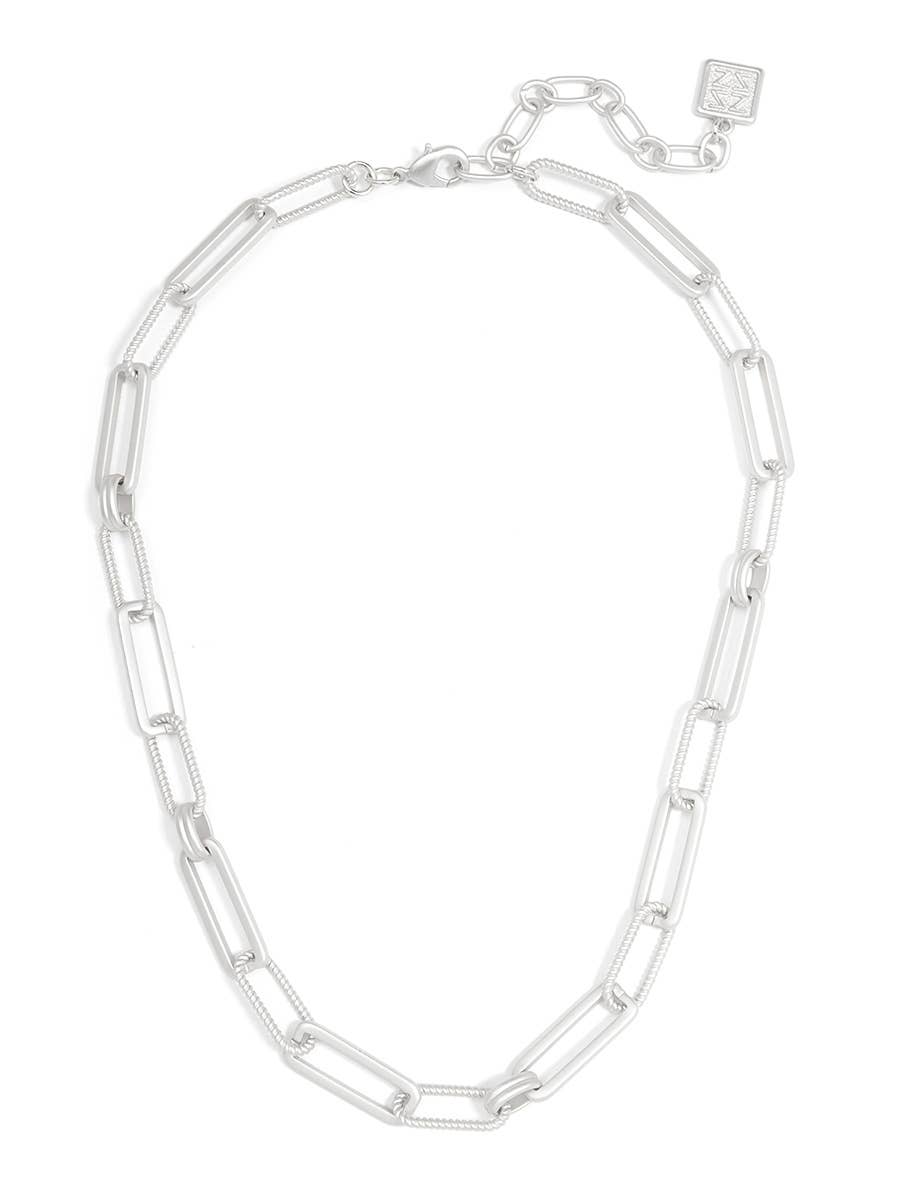 ZENZII Jewelry Necklace Matte Silver Classic & Rope Links Necklace