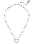 ZENZII Jewelry Necklace Silver/Clear Diamond Heart Necklace Jewelry