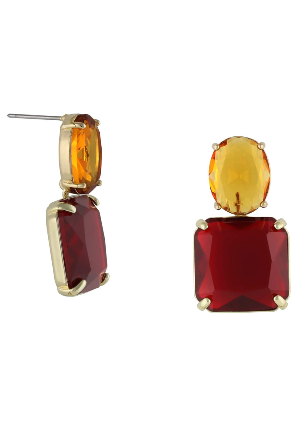 Big Metal London Earring Gold/Topaz/Ruby Alouette Allure Earring