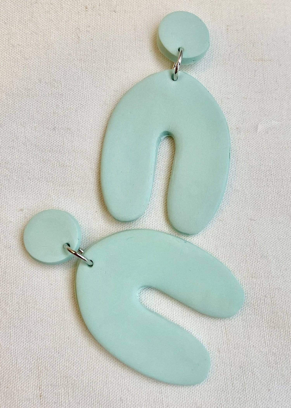 Clay & Co. Earring Aqua Arch Polymer Statement Earring