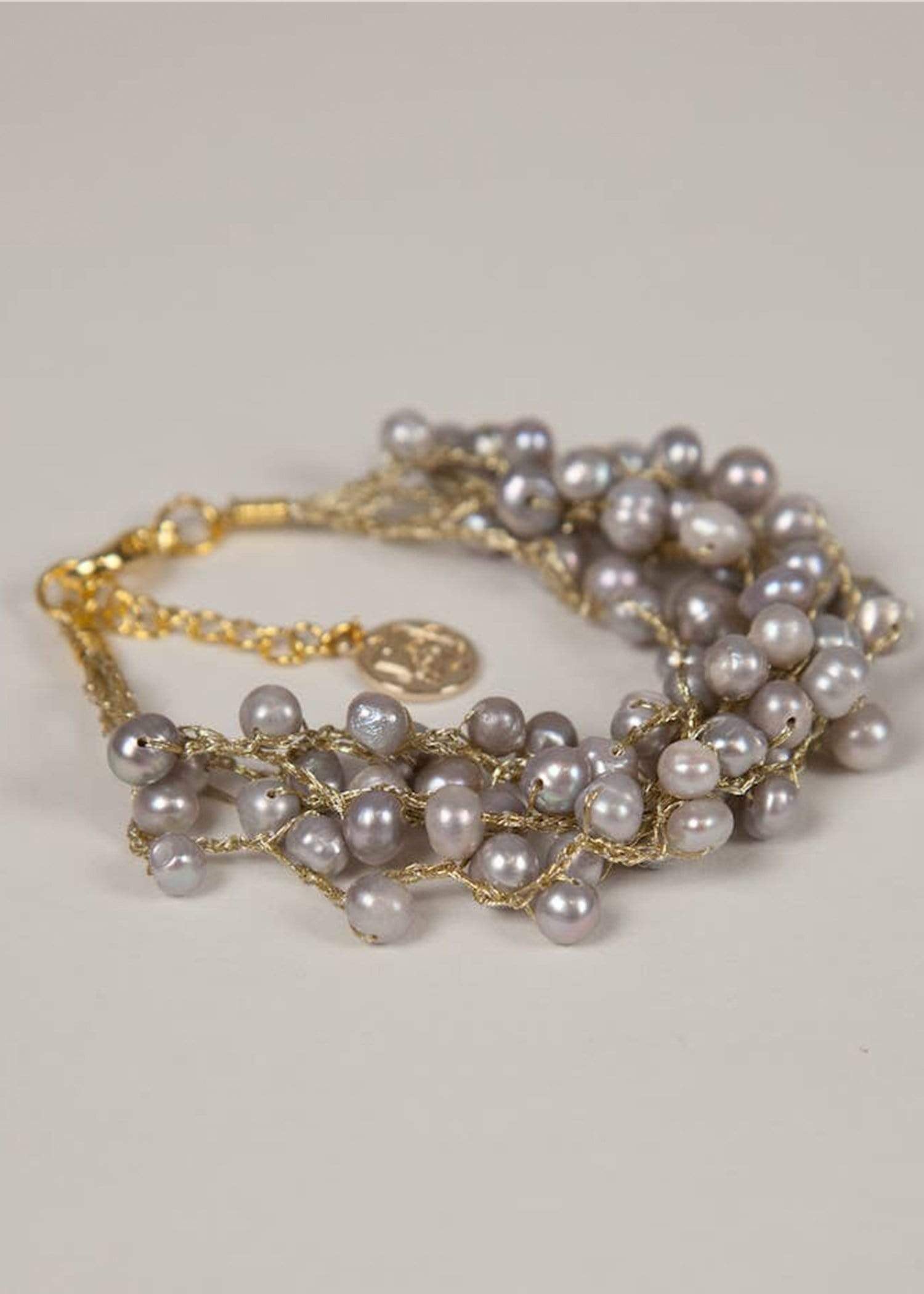 Crossroads Designs Bracelet Silver Pebble Beach Pearl Bracelet