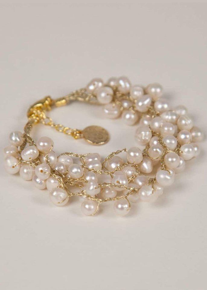 Ivory Pearl 18K Gold Bracelet
