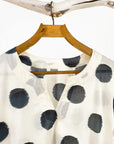 Dolma top Dolma Black and White Dot Printed Tunic