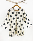 Dolma top Dolma Black and White Dot Printed Tunic