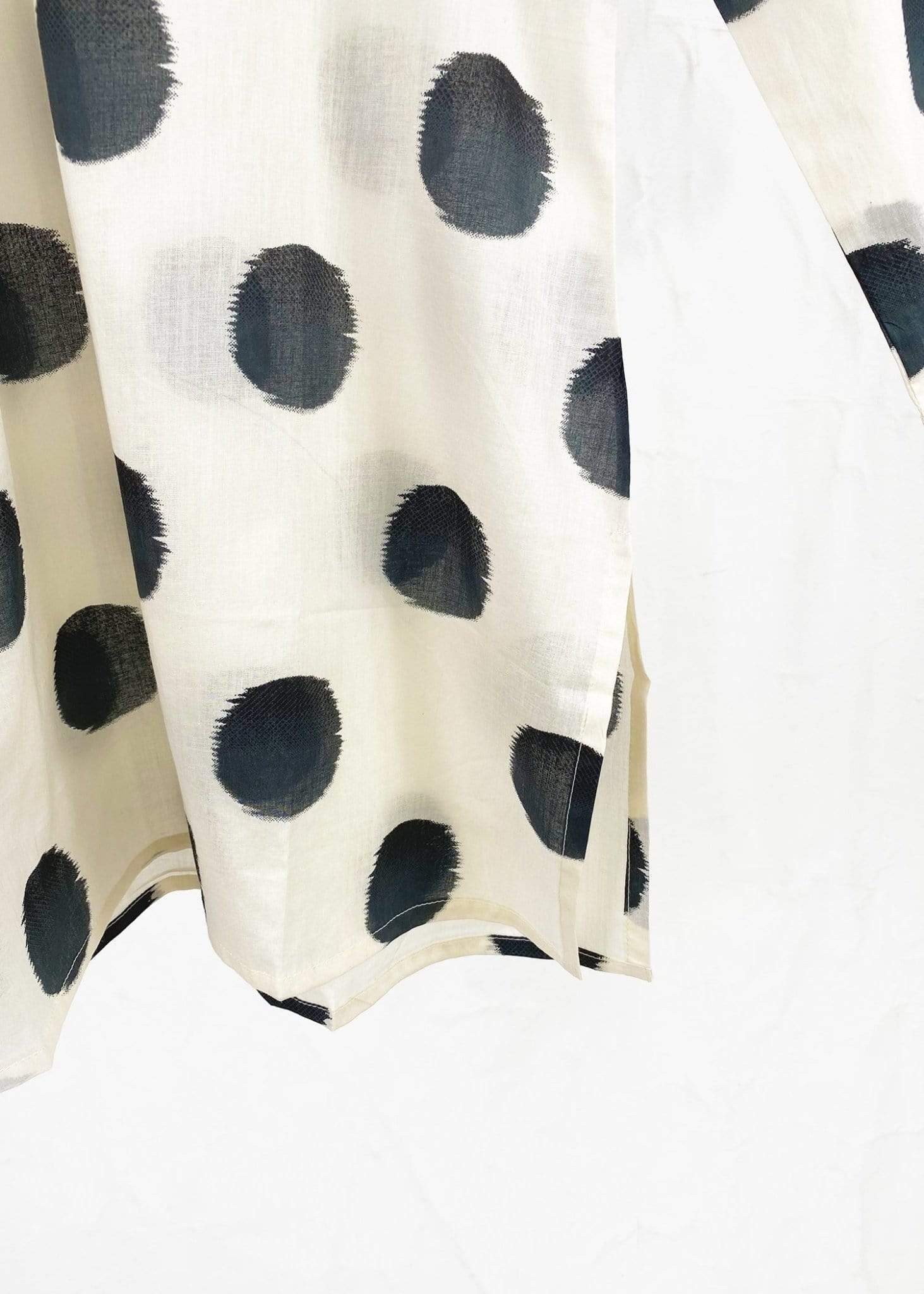 Dolma top Dolma Black and White Dot Printed Tunic