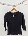 Haystacks Black Lyrac Surreal Textured Top