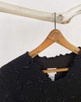 Haystacks Black Lyrac Surreal Textured Top