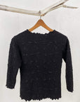 Haystacks Black Lyrac Surreal Textured Top