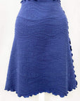 Haystacks Blue Indigo Catty Jacquard Knit Bias Skirt