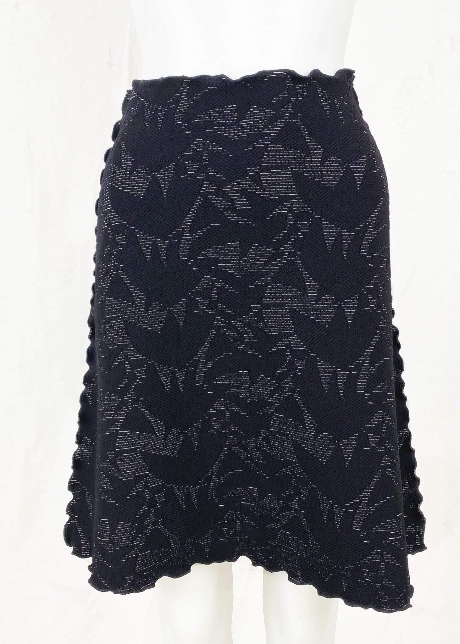 Haystacks Jacquard Knit Bias Black Galera Jacquard Knit Bias Skirt