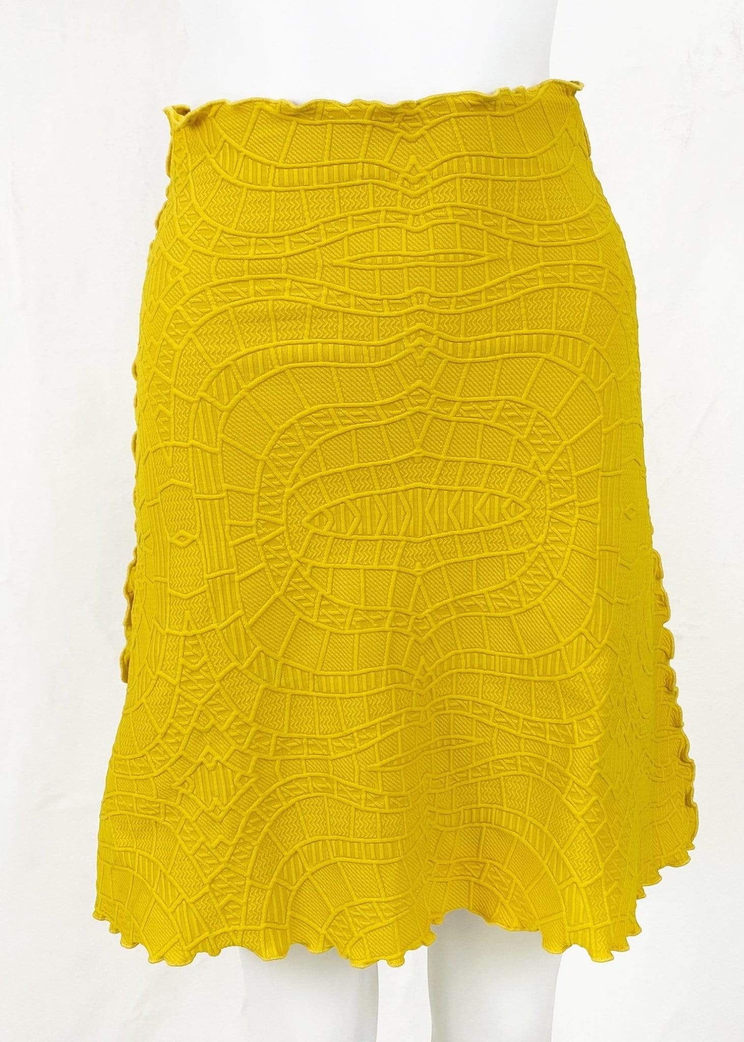 Haystacks Jacquard Knit Bias Ceylon Yellow Mateya Matelasse Jacquard Knit Bias Skirt