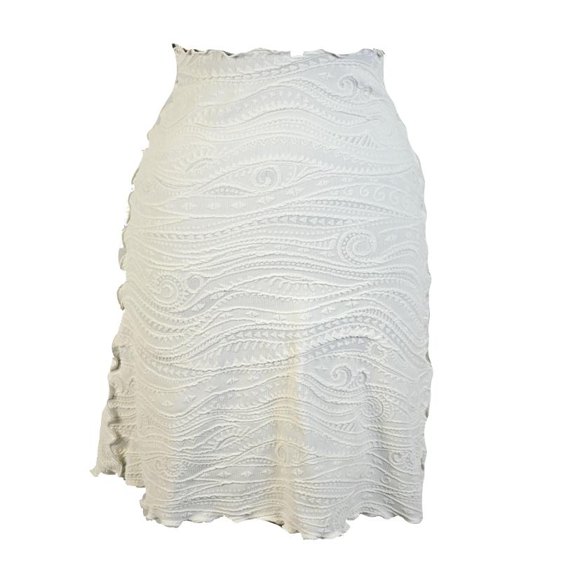 Haystacks Jacquard Knit Bias Off White Catty Casual Jacquard Knit Bias Skirt