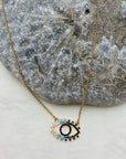 Haystacks Necklace Gold Bright Eye Necklace