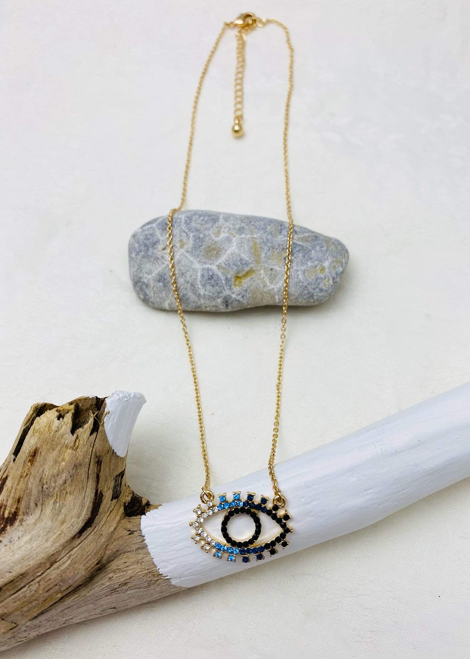 Haystacks Necklace Gold Bright Eye Necklace