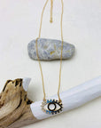 Haystacks Necklace Gold Bright Eye Necklace