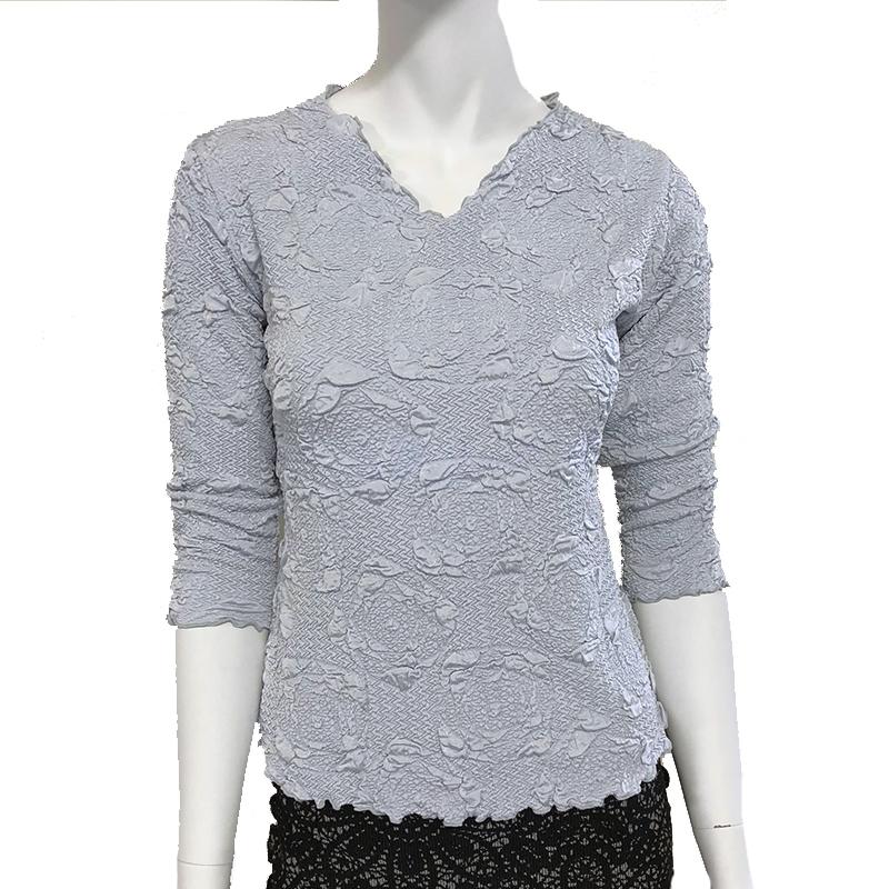 Haystacks Silver Lyrac Surreal Textured Top