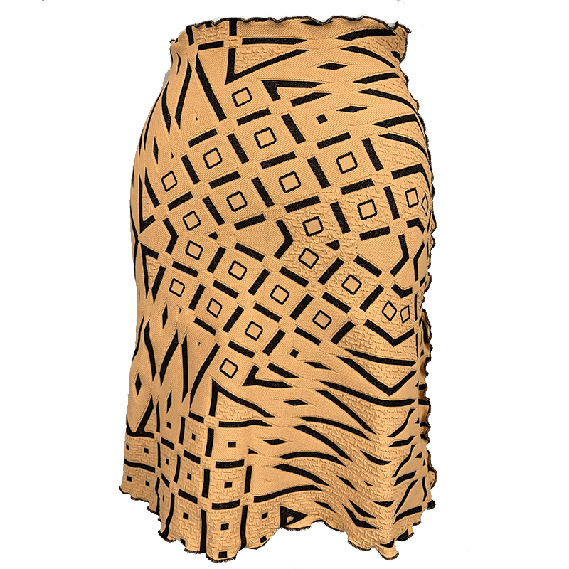 Haystacks Clay Descolado Jacquard Knit Bias Skirt