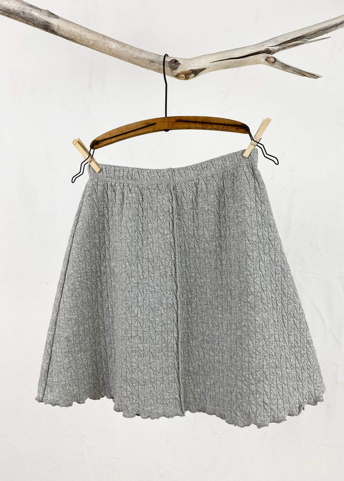 Solid Heather Grey Quilted Waffle Knit Surf Skirt – Haystacks