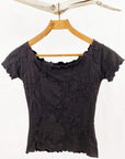 Haystacks top Black Conduit Brazilian Textured Ballet Top