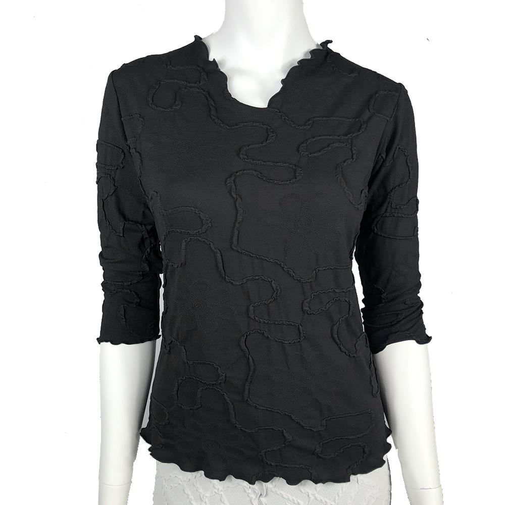 Haystacks top Black Conduit Surreal Textured Top