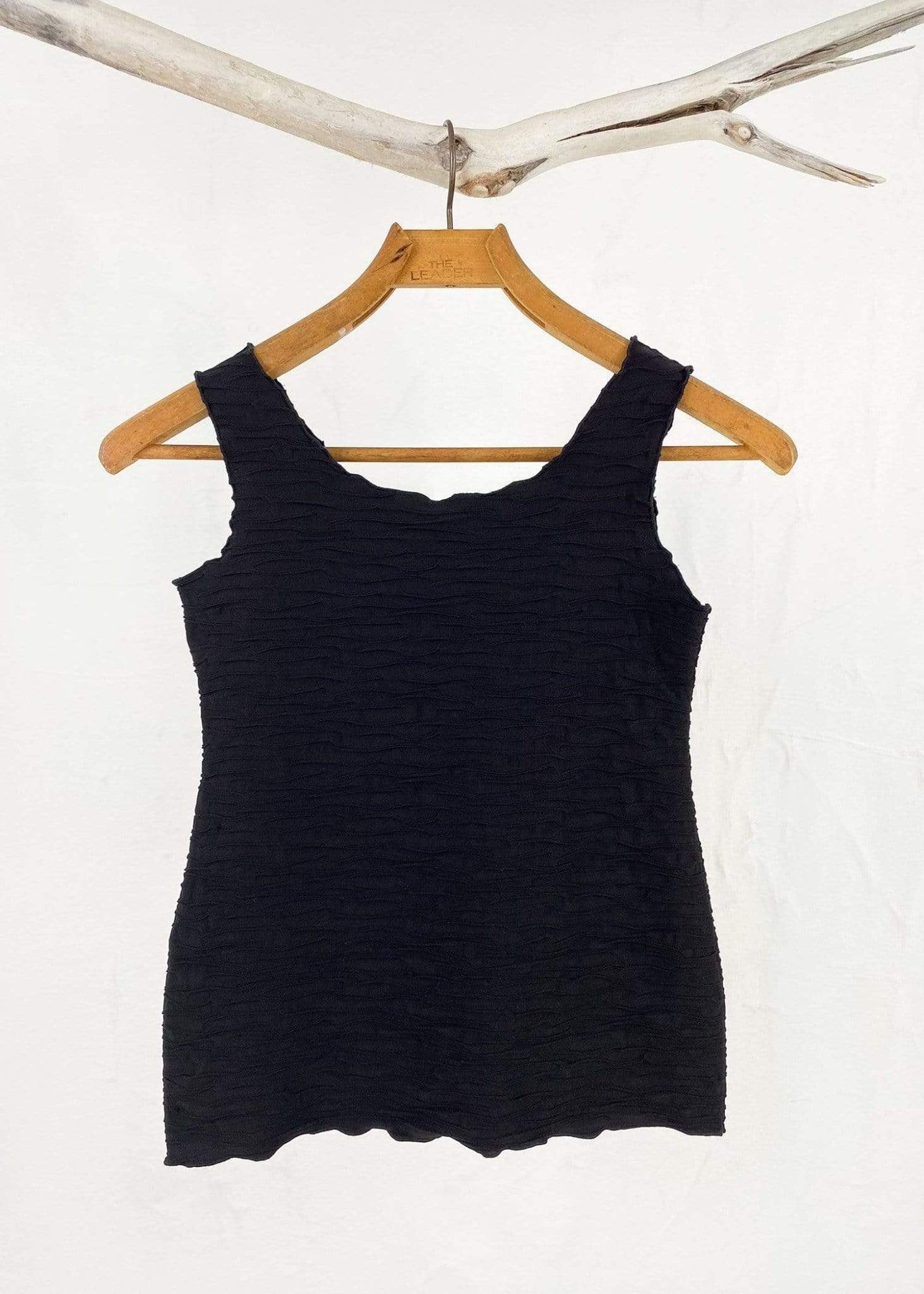 Haystacks top Black Crinkle Charming Tank Top