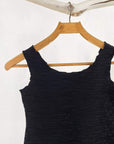 Haystacks top Black Crinkle Charming Tank Top