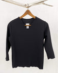 Haystacks top Black Vigo Surreal Textured Top