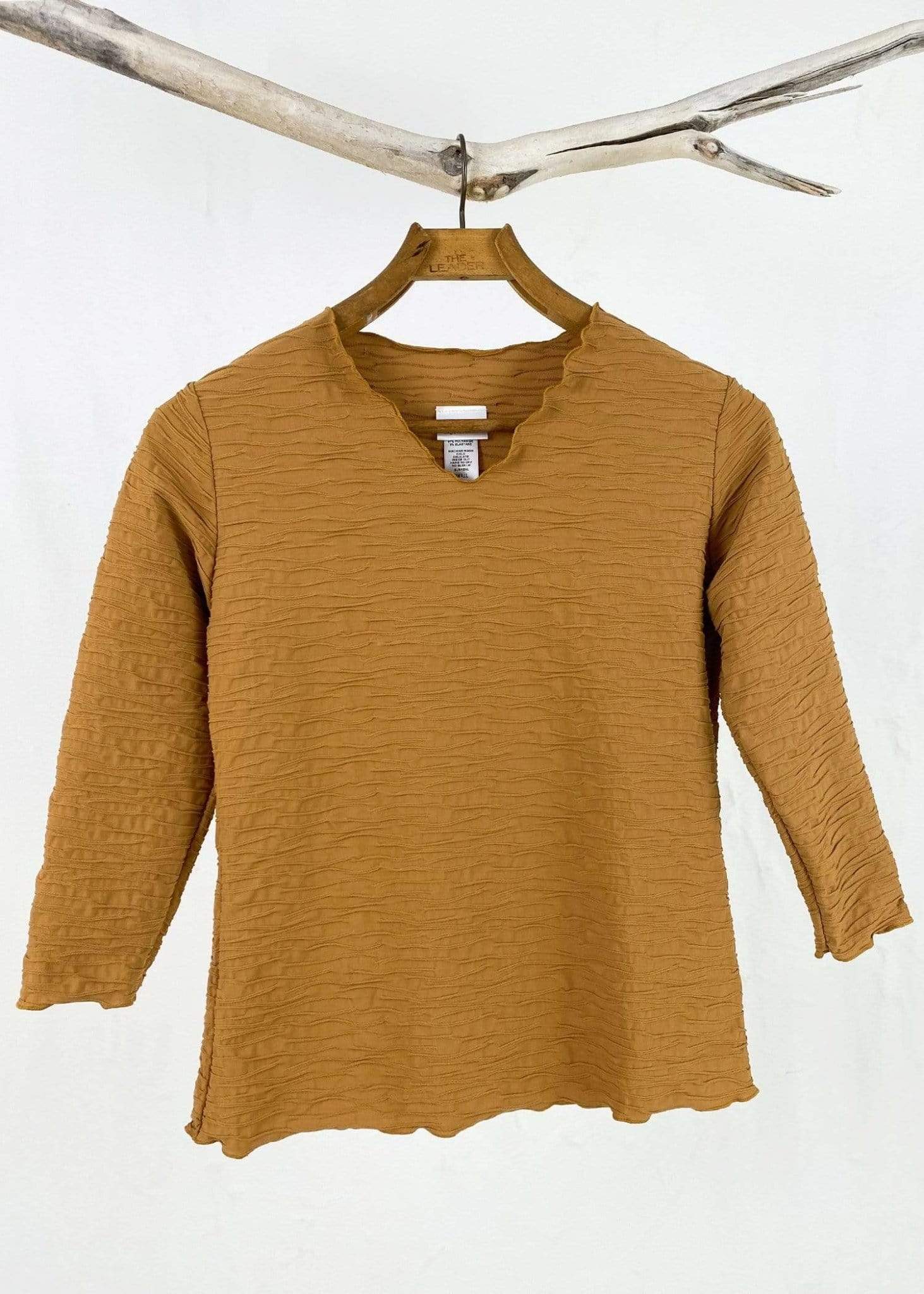 Haystacks top Chipmunk Crinkle Surreal Textured Top