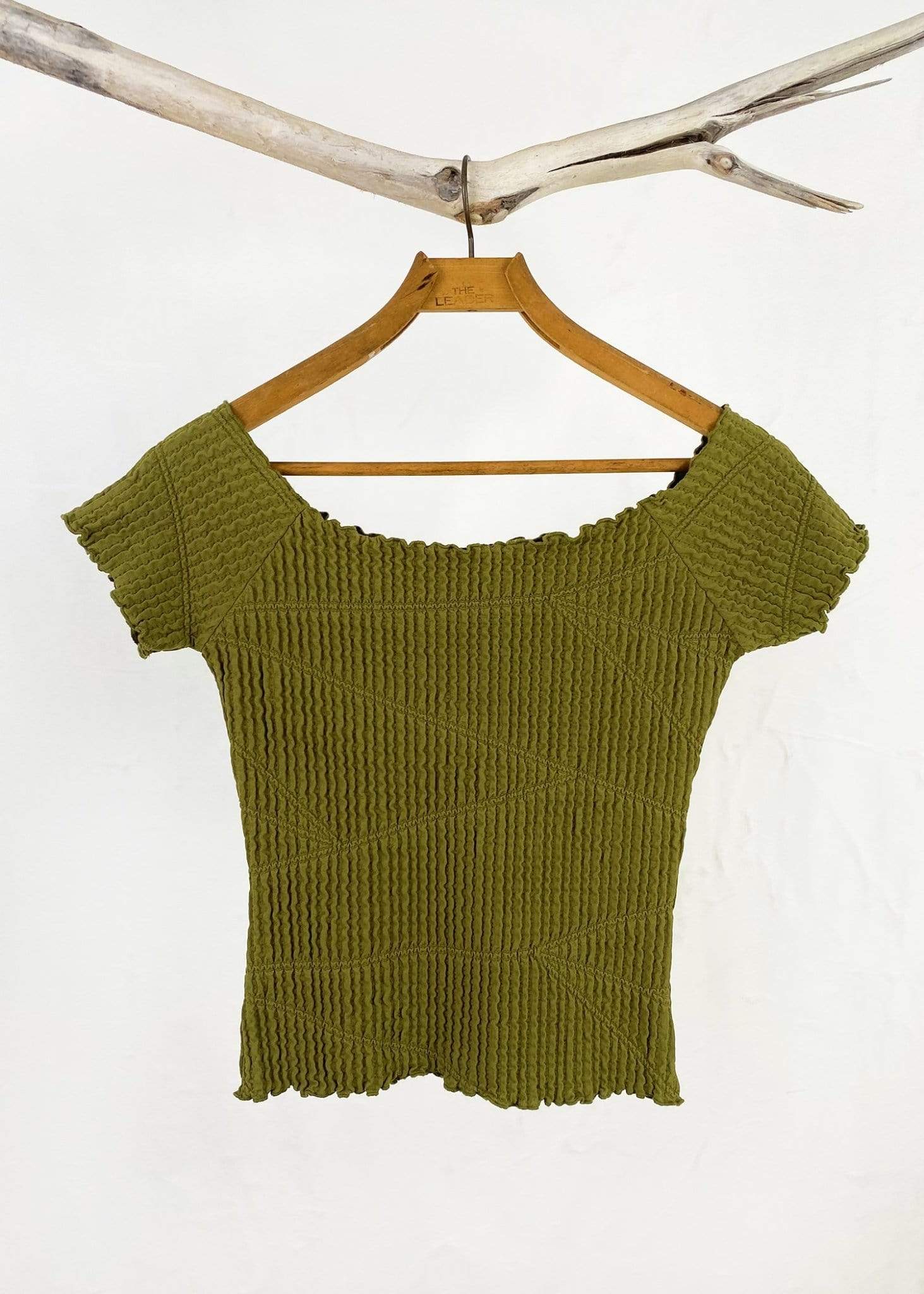 Haystacks top Martini Olive Miura Brazilian Textured Ballet Top