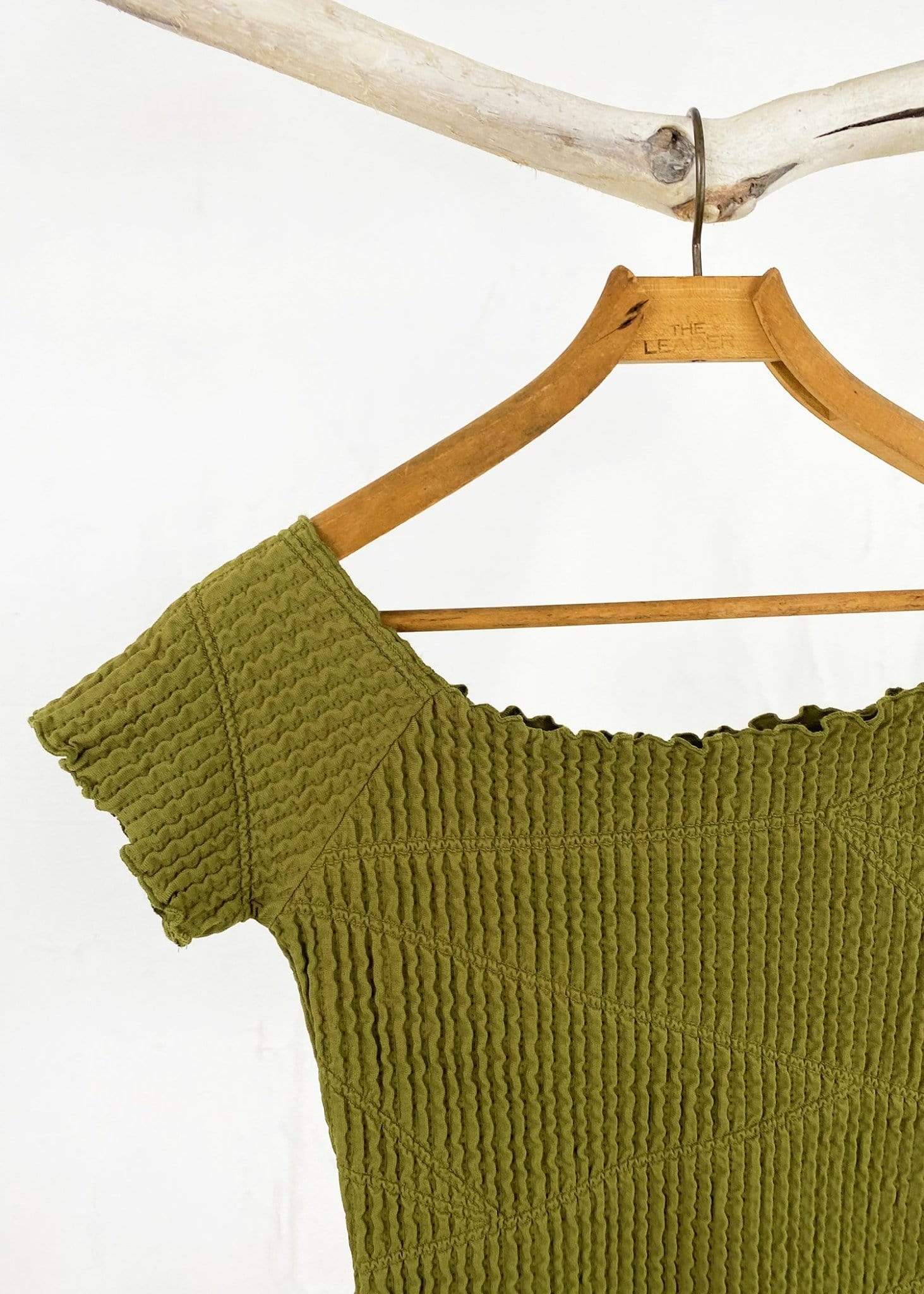 Haystacks top Martini Olive Miura Brazilian Textured Ballet Top