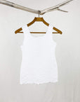 Haystacks top White Crinkle Charming Tank