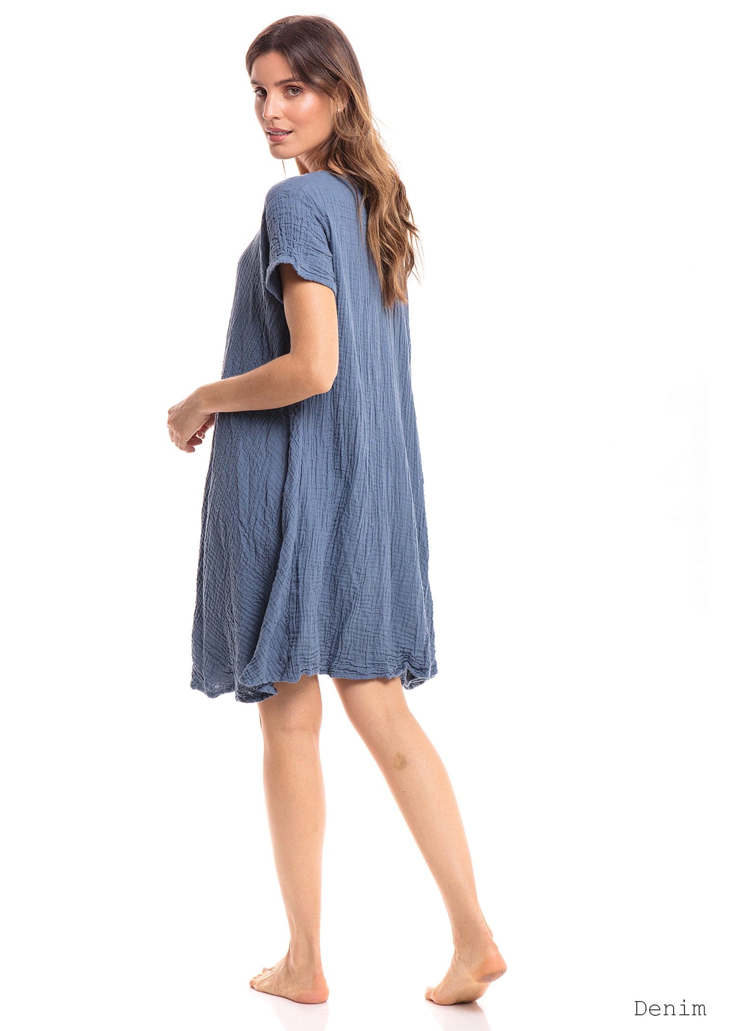 Nusantara Dress Thai Cotton One Pocket Tunic Dress