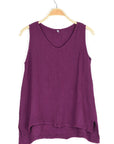 Nusantara top Deep Orchid / Small/Medium Thai Cotton V-neck Tank