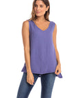 Nusantara top Lilac / Small/Medium Thai Cotton V-neck Tank