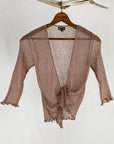 Tanami shawl Champagne Lightweight Knit Cross Front Shrug