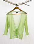 Tanami shawl Sage Green Lightweight Knit Cross Front Shrug